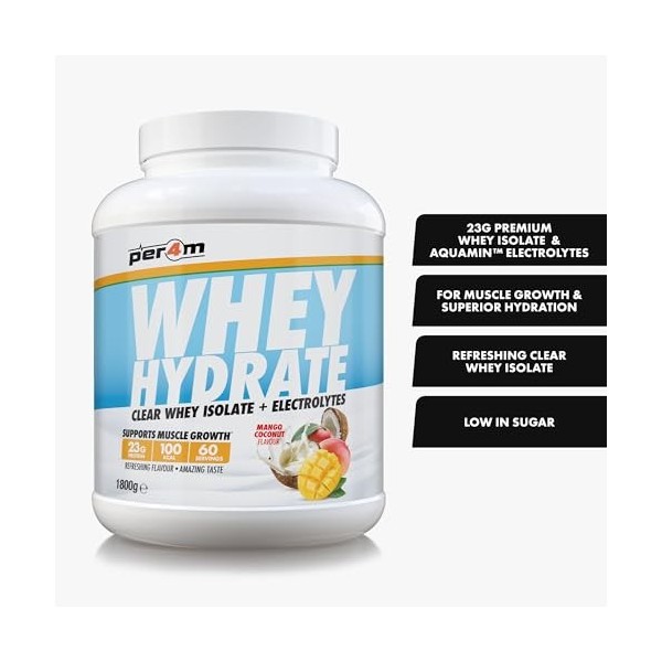 Per4m Whey Hydrate 1800g Mangue Noix de coco - Protéines - Protéines claires