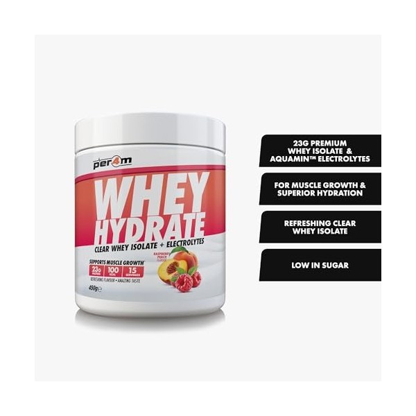 Per4m Whey Hydrate 450g Framboise-Pêche - Protéines - Protéines claires