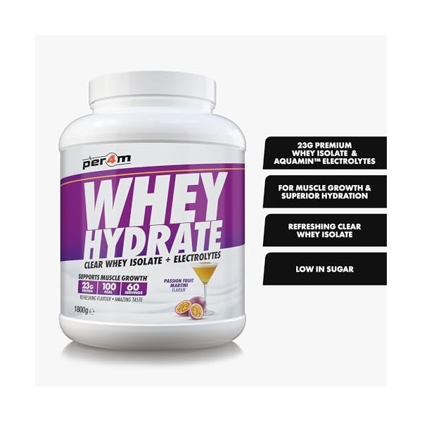 Per4m Whey Hydrate 1800g Martini au fruit de la passion - Protéines - Protéines claires