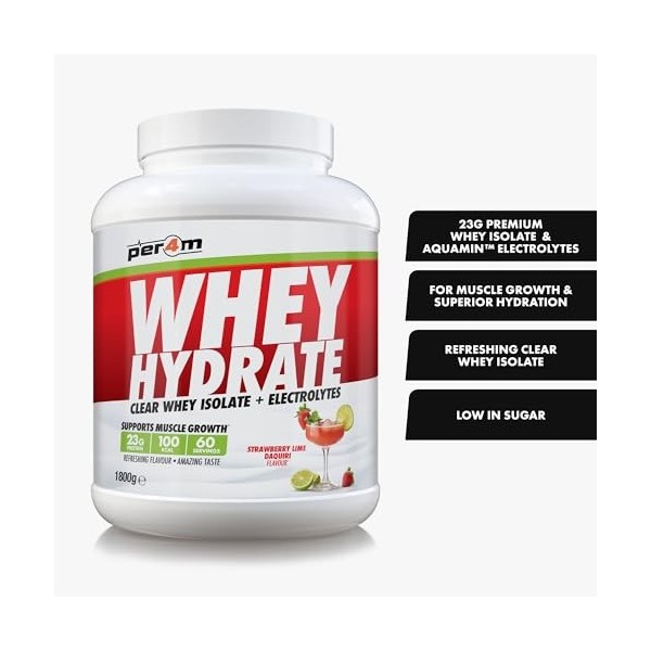 Per4m Whey Hydrate 1800g Daiquiri fraise-citron vert - Protéines - Protéines claires