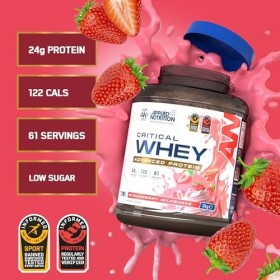 Applied Nutrition Critical Whey 2000g Milkshake aux fraises - Protéines - Mélange de protéines de lactosérum