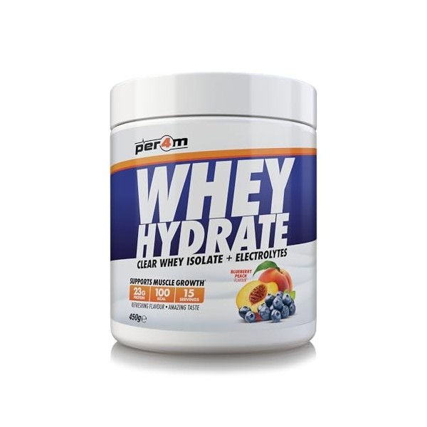 Per4m Whey Hydrate 450g Myrtille Pêche - Protéines - Protéines claires