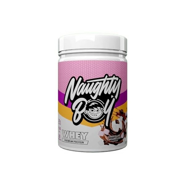 Naughty Boy Whey Advanced Protein 900g Chocolat Caramellow - Protéines - Mélange de protéines de lactosérum