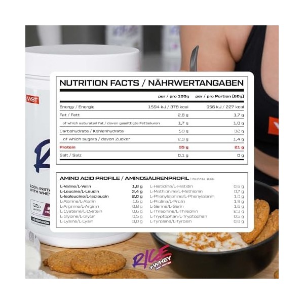 VAST Rice + Whey 900g Lait à la cannelle - Aliments fonctionnels - Aliments riches en protéines