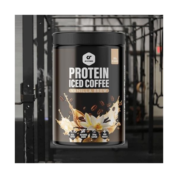 Go Fitness Protein Iced Coffee 900g Infusion à la vanille - Aliments fonctionnels - Aliments riches en protéines