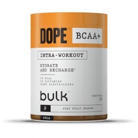 Dope BCAA+ | Poudre Intra-Entraînement | Cola | 360 g | 30 Portions | 5g BCAAs | Mélange dÉlectrolytes | Glutamine | Vitamin