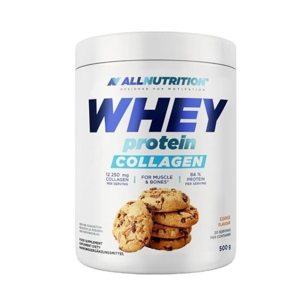 Allnutrition Whey Protein Collagen, Cookie - 500g