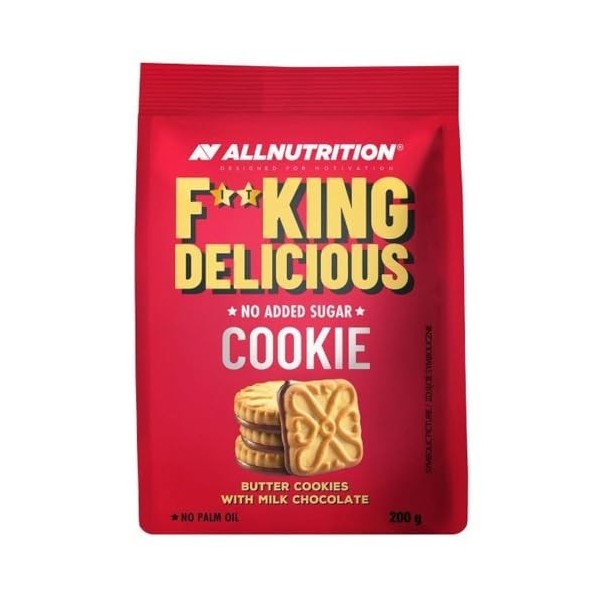 Allnutrition Fitking Delicious Cookie, Butter Cookies with Milk Chocolate - 200g