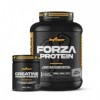 BigMan Forza Protein Pack 2 kg + 100 g en cadeau + créatine 300 g | protéines 80 % | isolat protéine soja + concentré Whey | 