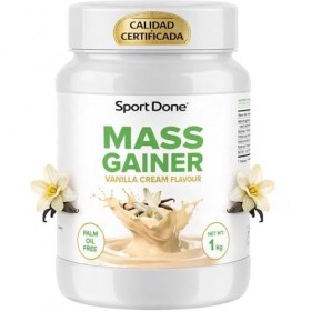 SPORT DONE - Mass Gainer 1kg Crème Vanille | 199 kcal par Dose | 40g Glucides + 6g Protéines | Hardgainer Métabolisme Rapide 