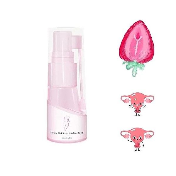 Pinkmarine Natural Pink Secret Spray apaisant pour les zones intimes, amincissant et raffermissant et spray naturel rose et t