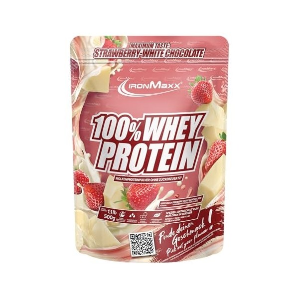 IronMaxx 100% Whey Protein Céréales au Miel – Poudre de protéines de lactosérum hydrosoluble | Riche en protéines | Contient ...