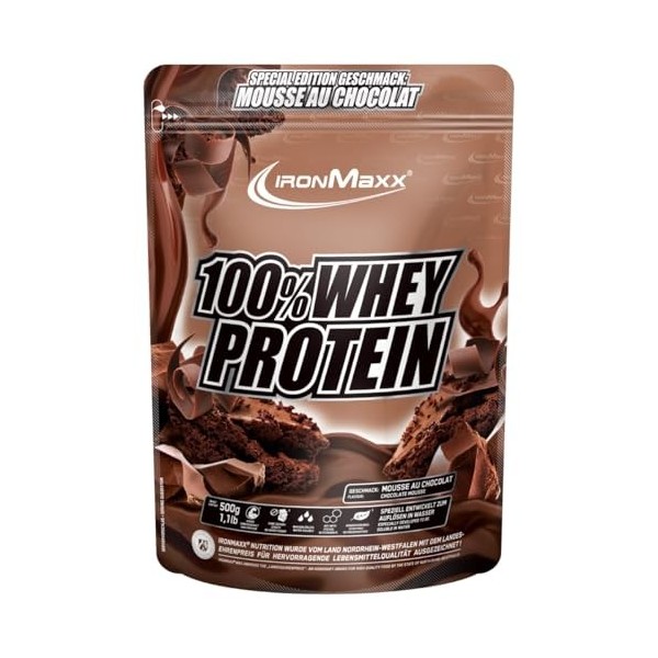 IronMaxx 100% Whey Protein Céréales au Miel – Poudre de protéines de lactosérum hydrosoluble | Riche en protéines | Contient ...