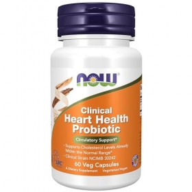 NOW Foods Clinical Heart Health Probiotic - 60 vcaps Protéines whey