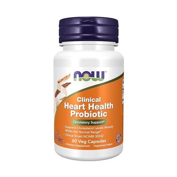 NOW Foods Clinical Heart Health Probiotic - 60 vcaps Protéines whey