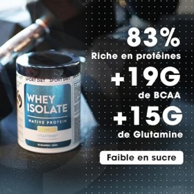 WHEY ISOLATE VITAXTEND – Protéine de Lactosérum Ultra-Filtrée – 24,9g de Protéines, BCAA, Glutamine – Soutien Musculaire, Réc...