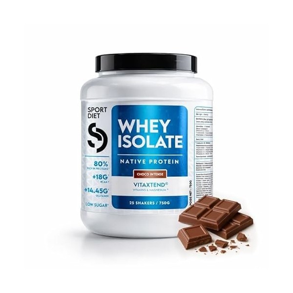 WHEY ISOLATE VITAXTEND – Protéine de Lactosérum Ultra-Filtrée – 24,9g de Protéines, BCAA, Glutamine – Soutien Musculaire, Réc...