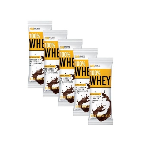 5x Whey Protéine de Lactosérum 100% - Chocolat 31g 