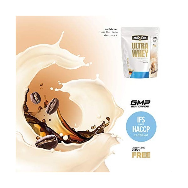 Maxler Ultra Whey Protein - Proteine Whey - Proteines musculation - Whey Isolate - Whey Protein Latte Macchiato - 900g de pro...