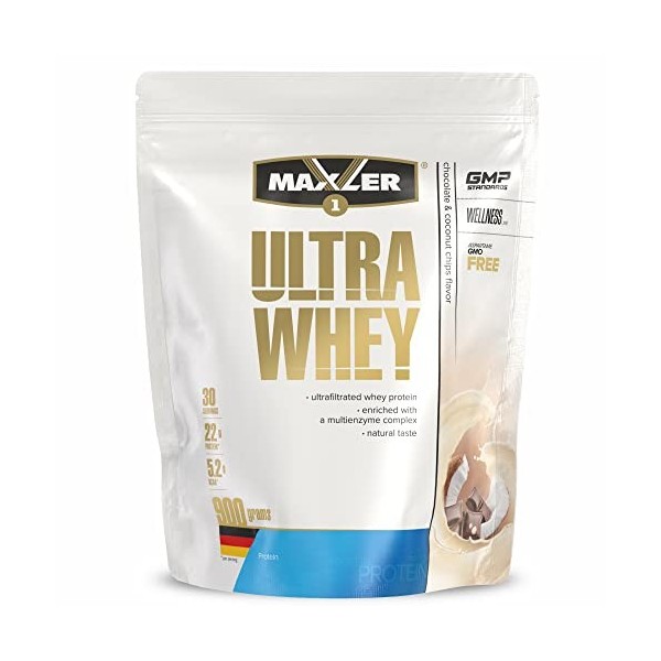 Maxler Ultra Whey Protein - Proteine Whey - Proteines musculation - Whey Isolate - Whey Protein Latte Macchiato - 900g de pro...