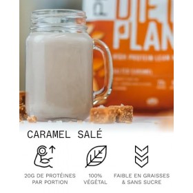 PhD Nutrition Diet Plant Poudre de protéines vegan 1kg Caramel salé, Poudre de protéine High Protein avec 20g de protéines pa...