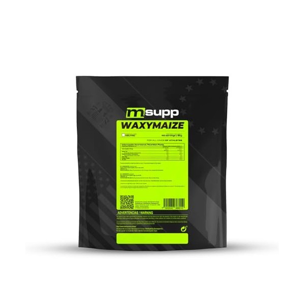 MM Supplements - Amylopectine de Maïs - WaxyMaize - 2 kg - Saveur Neutre - Excellent apport énergétique - Favorise la croissa