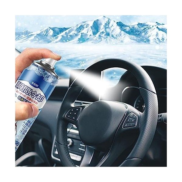 Car Cool Spray, Refroidissement Rapide Soulage les Blessures Sportives Polyvalent 260 Ml pour Automobiles