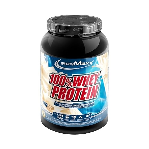 IronMaxx 100% Whey Protein Neutre – Poudre de protéines de lactosérum hydrosoluble | Riche en protéines | Contient naturellem...