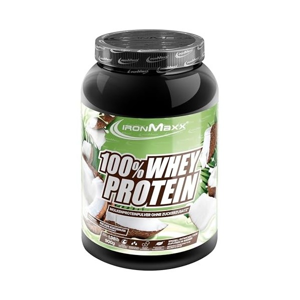IronMaxx 100% Whey Protein Neutre – Poudre de protéines de lactosérum hydrosoluble | Riche en protéines | Contient naturellem...
