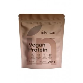 Intenson Vegan Protein Powder Chocolat, 900 g, 21 g de Protéines par Portion, 30 Portions, Mélange Pois & Chanvre, 100% Végét