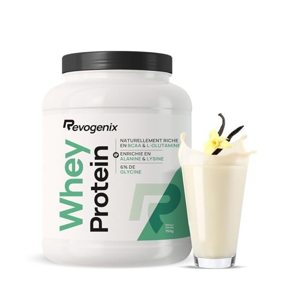Whey Protein | 25g de Protéines par Shaker | Riche en BCAA et Glutamine | Enrichie en Glycine | Musculation Rapide & Sèche | ...