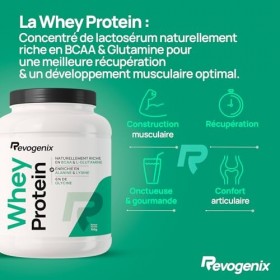 Whey Protein | 25g de Protéines par Shaker | Riche en BCAA et Glutamine | Enrichie en Glycine | Musculation Rapide & Sèche | ...