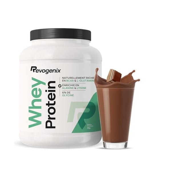 Whey Protein | 25g de Protéines par Shaker | Riche en BCAA et Glutamine | Enrichie en Glycine | Musculation Rapide & Sèche | ...