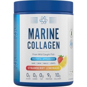 Applied Nutrition Collagène Marin en Poudre – Collagène Hydrolysé pour Peau, Cheveux et Ongles – 300g, Arôme Fraise Citron P ...