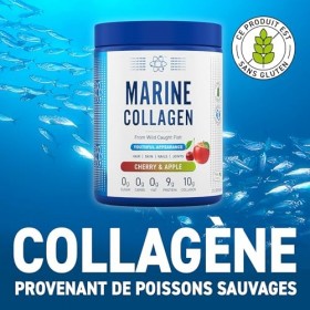 Applied Nutrition Collagène Marin en Poudre – Collagène Hydrolysé pour Peau, Cheveux et Ongles – 300g, Arôme Fraise Citron P ...