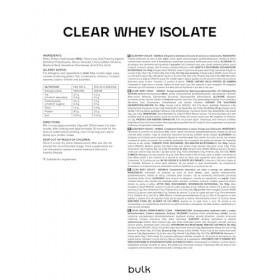 Bulk Clear Whey Isolate | Orange | 500g | 20g de protéines à absorption rapide | Faible teneur en sucre | Shake protéiné lége