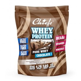 Poudre de protéines de lactosérum Chiefs Chocolate, 450 g • 22 g de protéines par portion pour la construction musculaire •