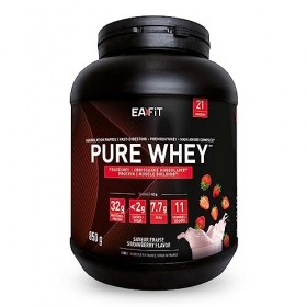 WHEY PROTEIN - Fraise - EAFIT - Marque Française N°1 en Nutrition Sportive - 32g de Proteine Whey - BCAA - Shaker Proteine - ...