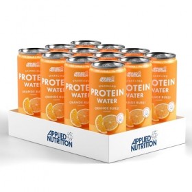 Applied Nutrition Sparkling Protein Water, Orange Burst - 12 x 330 ml.