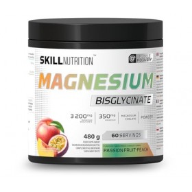SKILL Nutrition Bisglycinate de magnésium | Saveur fruit de la passion-pêche | 350 mg de magnésium par portion | Soutient les