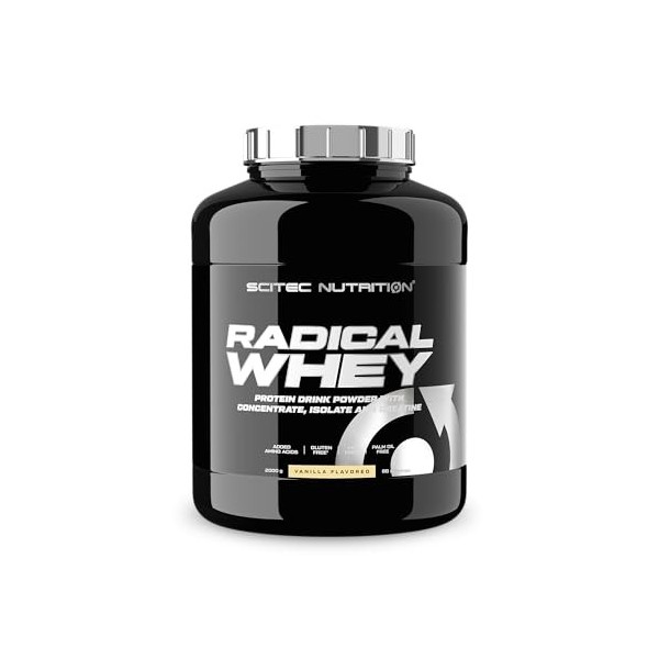 Scitec Nutrition Radical Whey - Concentré et isolat de protéines de lactosérum - Avec créatine et BCAA - Sans gluten - Sans g...