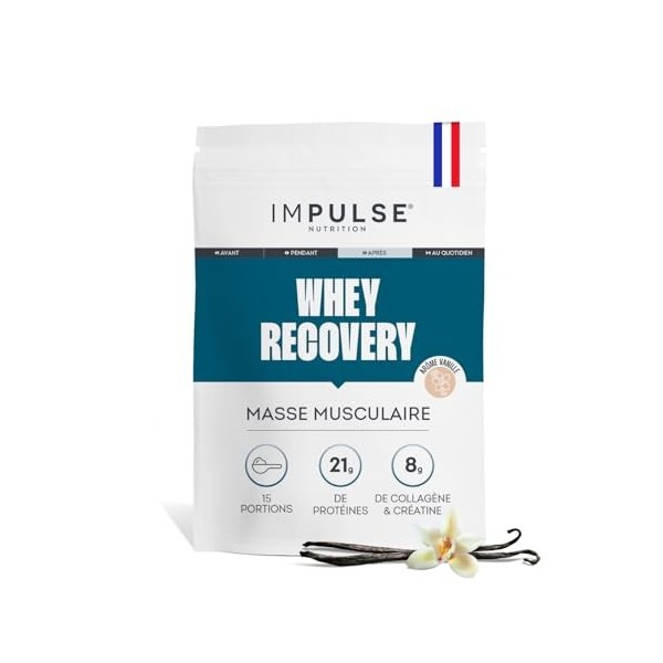 Impulse Nutrition - Whey Recovery Vanille - Complément Alimentaire tout-en-1 pour la Musculation, Récupération & les Articula