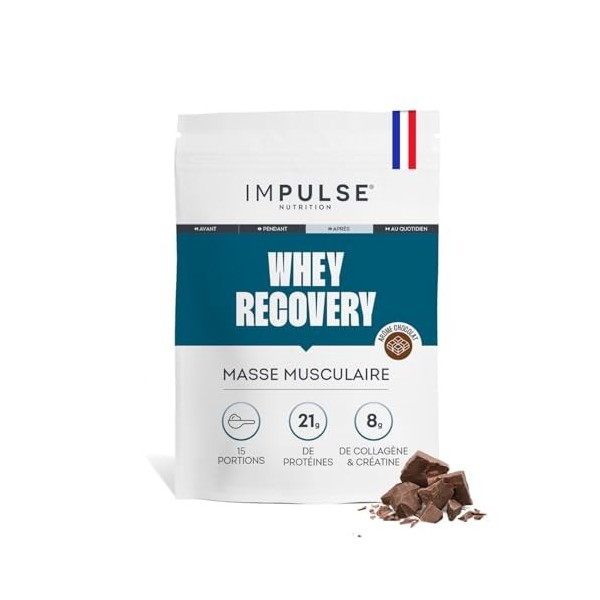 Impulse Nutrition - Whey Recovery Vanille - Complément Alimentaire tout-en-1 pour la Musculation, Récupération & les Articula