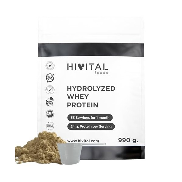 Protéine Whey 990 g pour 1 mois de traitement. 24 g par jour de Protéines de Lactosérum Naturelles. A base de Concentré et Is