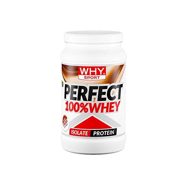 WHY SPORT PERFECT WHEY 450 g : 90 % disolat de protéines de lactosérum. Format de 450 g.