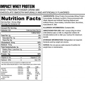 Myprotein **MyProtein Impact Whey Protein - Chocolat noir - 500 g