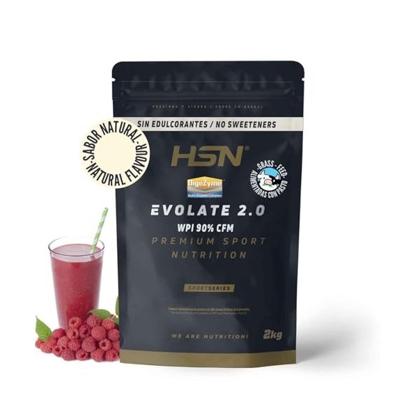 HSN Isolat de protéines de lactosérum CFM Evolate 2.0 sans édulcorants | Vanille 500 g | Whey Protein Isolate 90 % + Enzyme P...