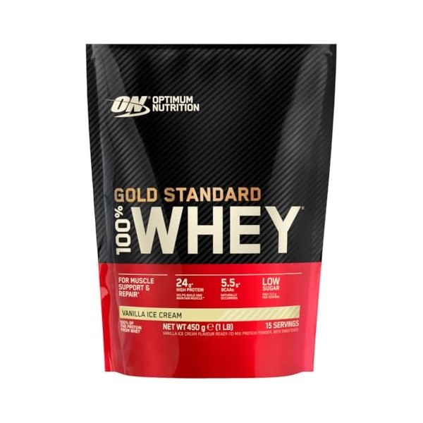 Optimum Nutrition Gold Standard 100% Whey Vanilla Ice Cream - 450g
