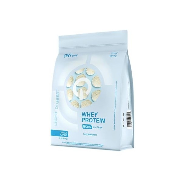 Qnt | Light Digest Whey Protein 500g | Protéines Minceur | Boisson en poudre - Vanille Protéines whey