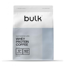 Protéine de Lactosérum Café Bulk, Saveur Caramel Latte, 1 kg, 32 Portions, 17g de Protéines par Portion, Café Véritable Shake